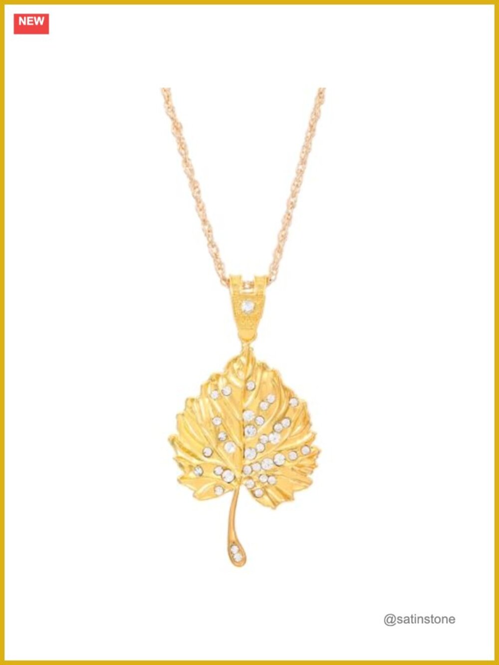 Gold Plated Silver Plated Maple Leaf Pendant Necklace Adjustable Chain Autumn